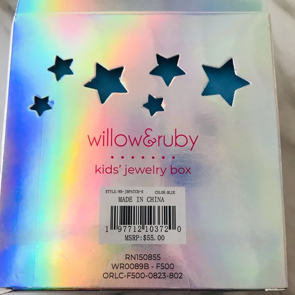 Girls Blue Smiley Face Jewelry Box - Picture 2 of 3